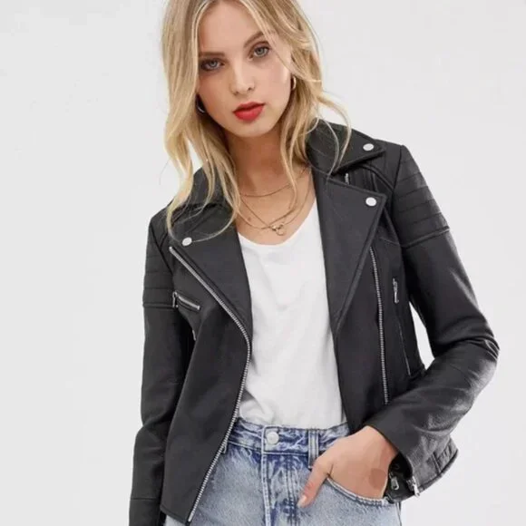 NWT Barney's real leather jacket Clara Size 16 - Picture 2 of 8